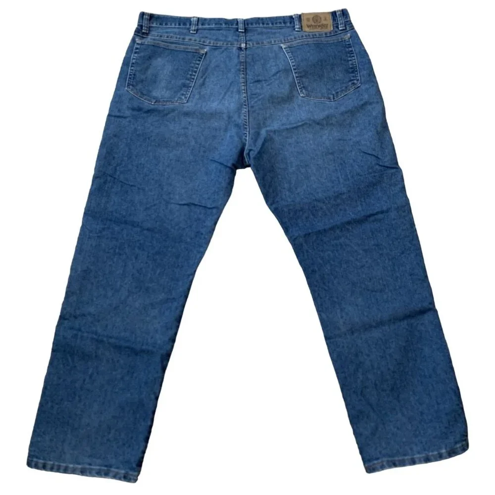 Wrangler Mens Authentic Jeans Sz 42X30 Premium Quality Denim Loose Straight Leg - Picture 2 of 11
